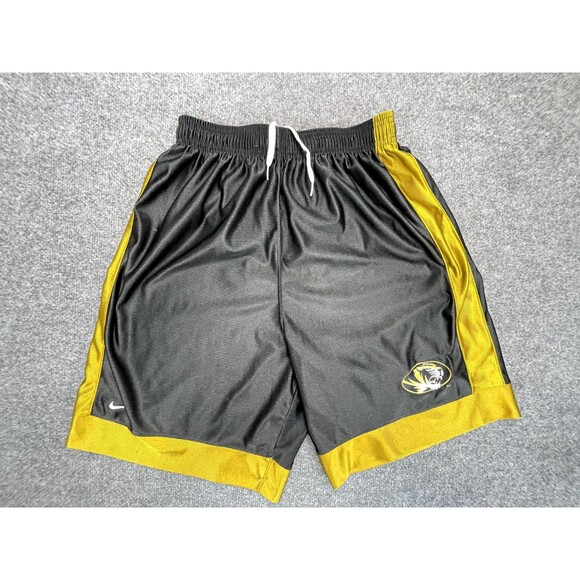 Missouri Tigers Basketball Shorts Men Medium Black 100% Poly Drawstring - Picture 1 of 8